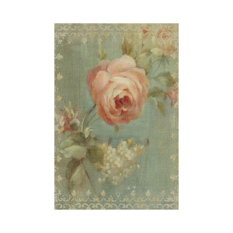 Rose par Danhui Nai - reproduction d'art, Aucun mat, Toile tendue, H 12 po x l 8 po x P 0,75 po