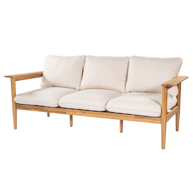 Terassi Outdoor Acacia Wood 3 Seater Sofa with Cushion