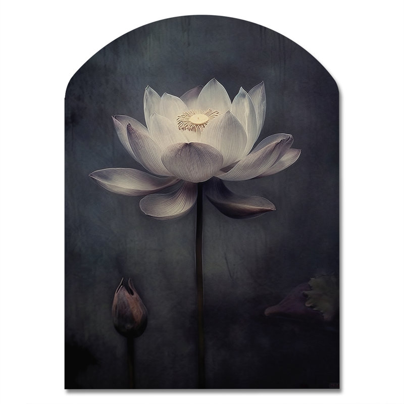 Sigler - décoration murale arche florale en métal, impression d'art asymétrique moderne en métal, H 34 po x l 25 po