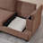 3-Seater Linen Sofa with Storage Armrest & Storage Ottoman - Brown-1263141366