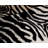 Zebra Black And White Print Area Rug-1042955981