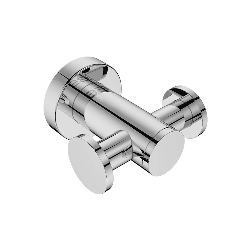 4600 Series Double Wall Mounted Robe Hook, Polished Stainless Steel