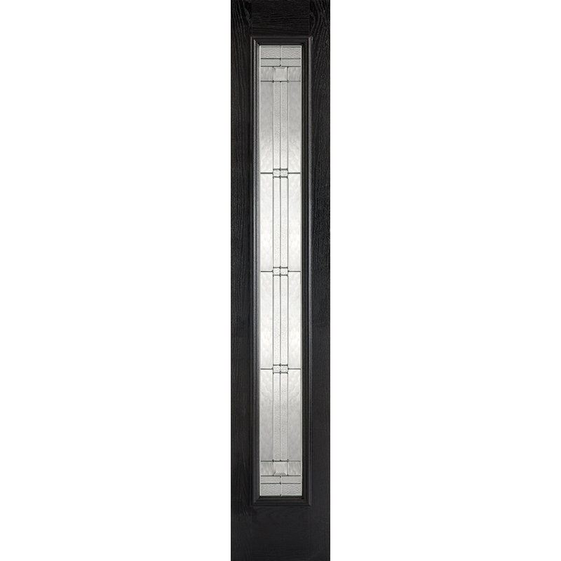 GRP Glazed Black External Door, Black