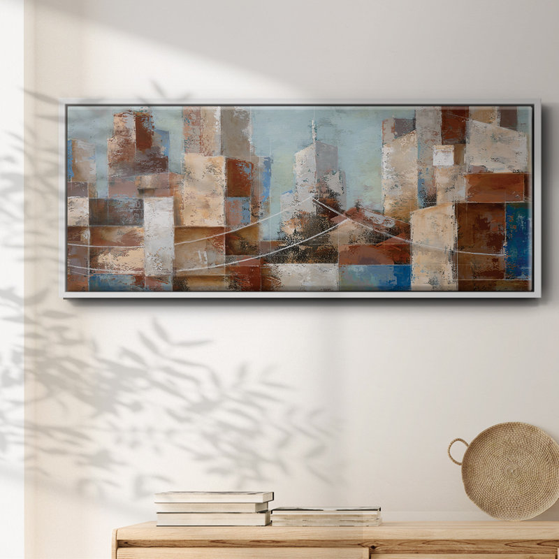 Cityscape- Framed Canvas, 20" H x 50" W