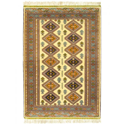 Iasiah One-of-a-Kind 4'4" x 6'2" Hand Knotted Area Rug