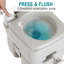 Toilette d'extérieur portative amovible de 2,6 gallons par pièce (siège inclus)