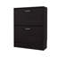 Armoire à chaussures Ozzy, 2 portes basculantes, conception mince, supports internes, style moderne, wengé-887613138