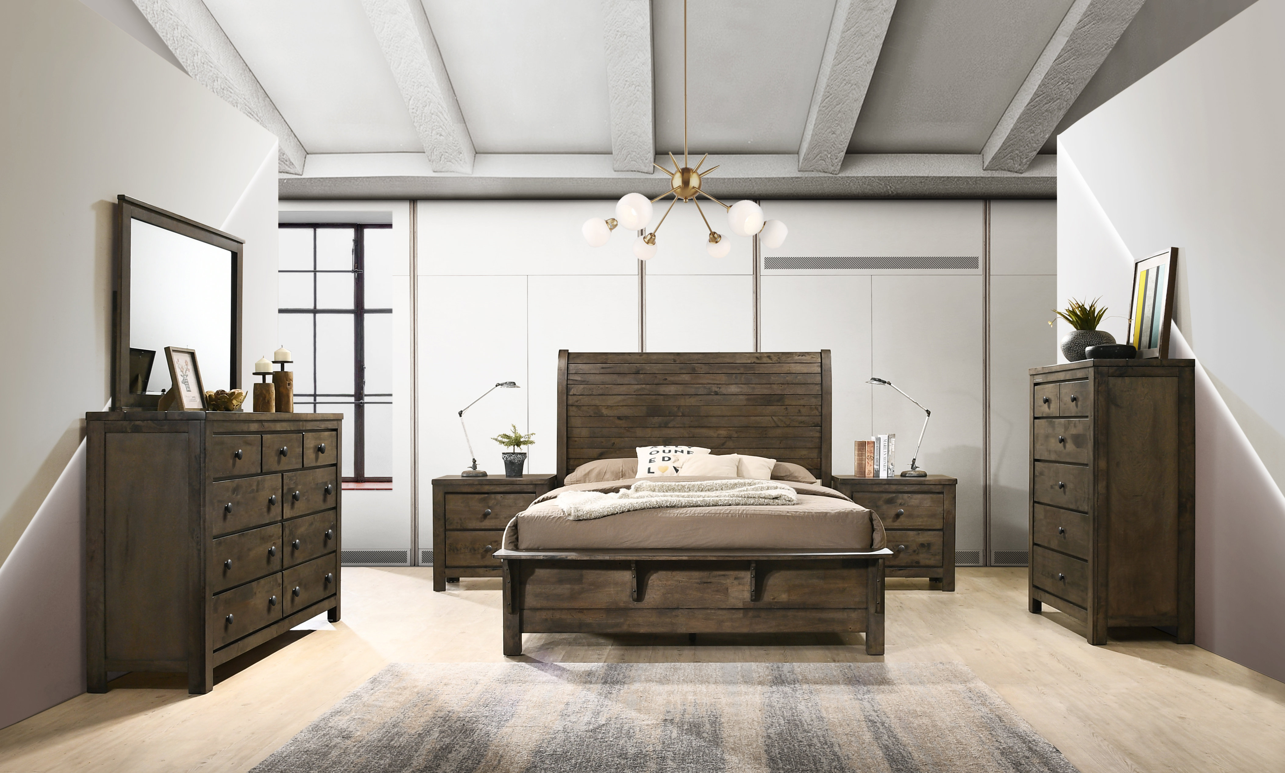 Union Rustic Shockley Sleigh 6 Piece Bedroom Set & Reviews - Wayfair Canada