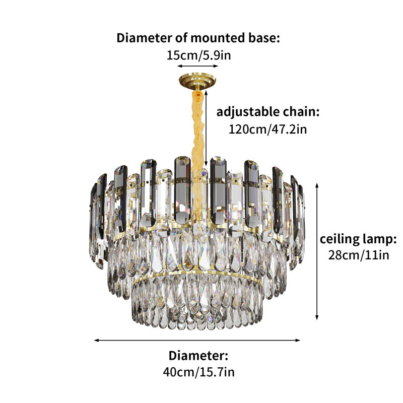 Boomery 6 - Light Crystal Chandelier