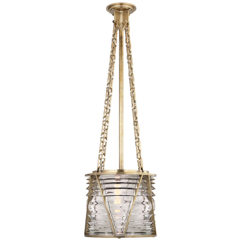 Ralph Lauren Chatham 1 Light Large Pendant, Natural Brass, 17" H x 18.5" W x 18.5" D