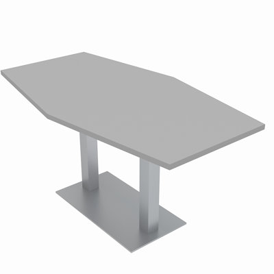 Hexagon Conference Room Table Square Metal Base