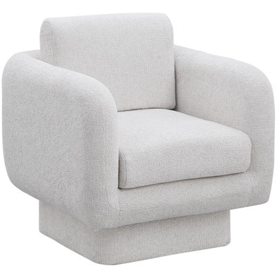 Horbal Chenille Fabric Swivel Accent Chair by Wrought Studio