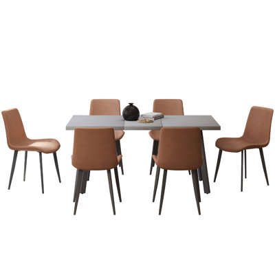 Iras 6 - Person Extendable Dining Set, 61.4