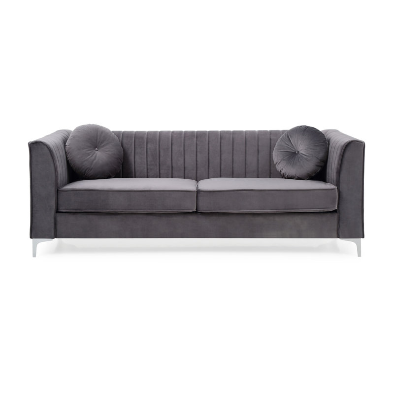 Élégant canapé contemporain gris foncé