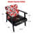 Floral Print Features Tufted Artificial Leather Mid-century Modern Accent Armchair-918725902