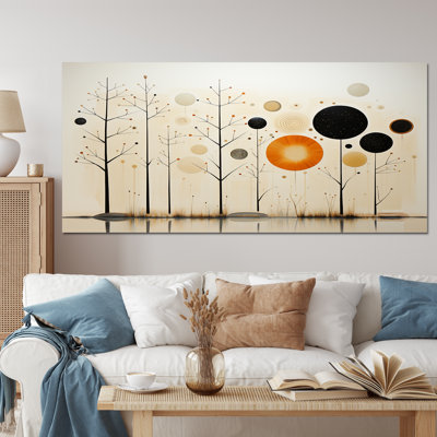 Art mural minimaliste beige du milieu du siècle - oasis minimaliste