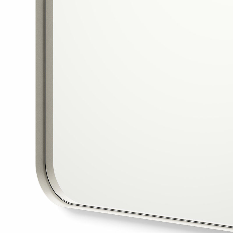Miroir décoratif Jonasia, Nickel, 30 po x 20 po