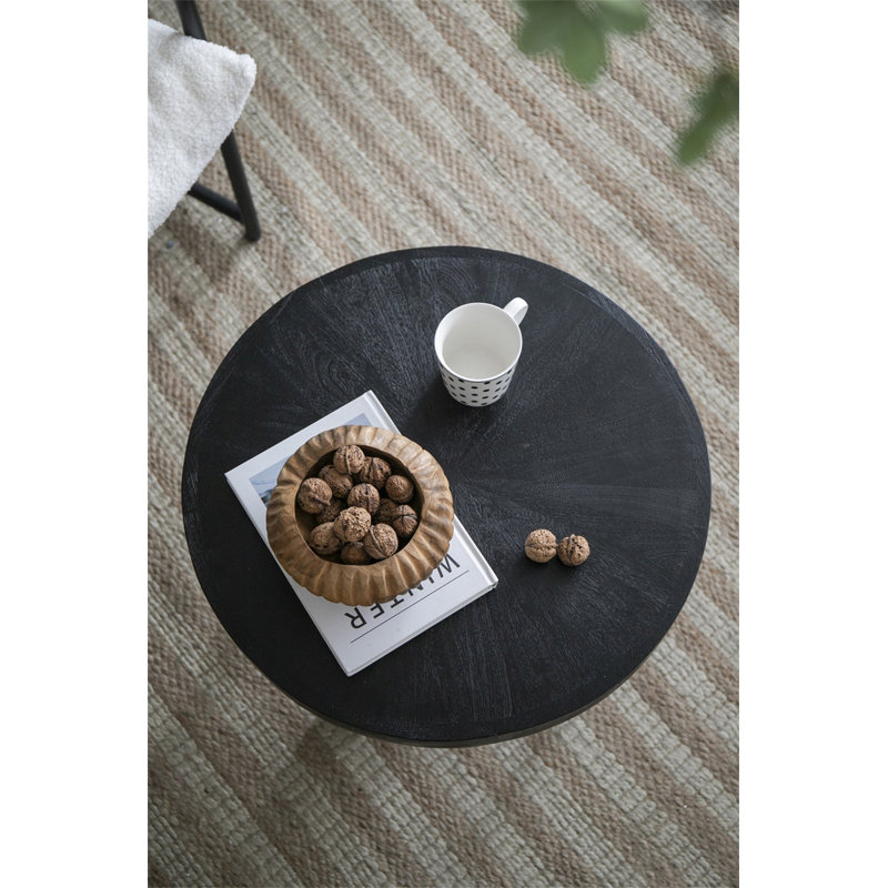 Table basse D23.5X24.5 ", noir