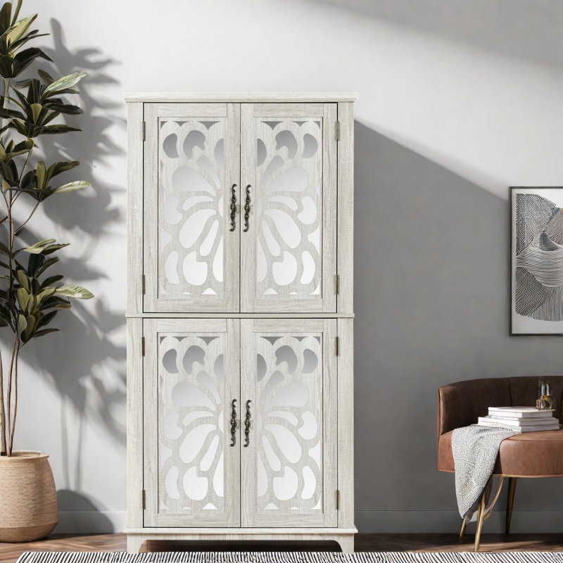Buffets hauts avec rangement, en MDF, modernes et ajustables, pour la cuisine.
