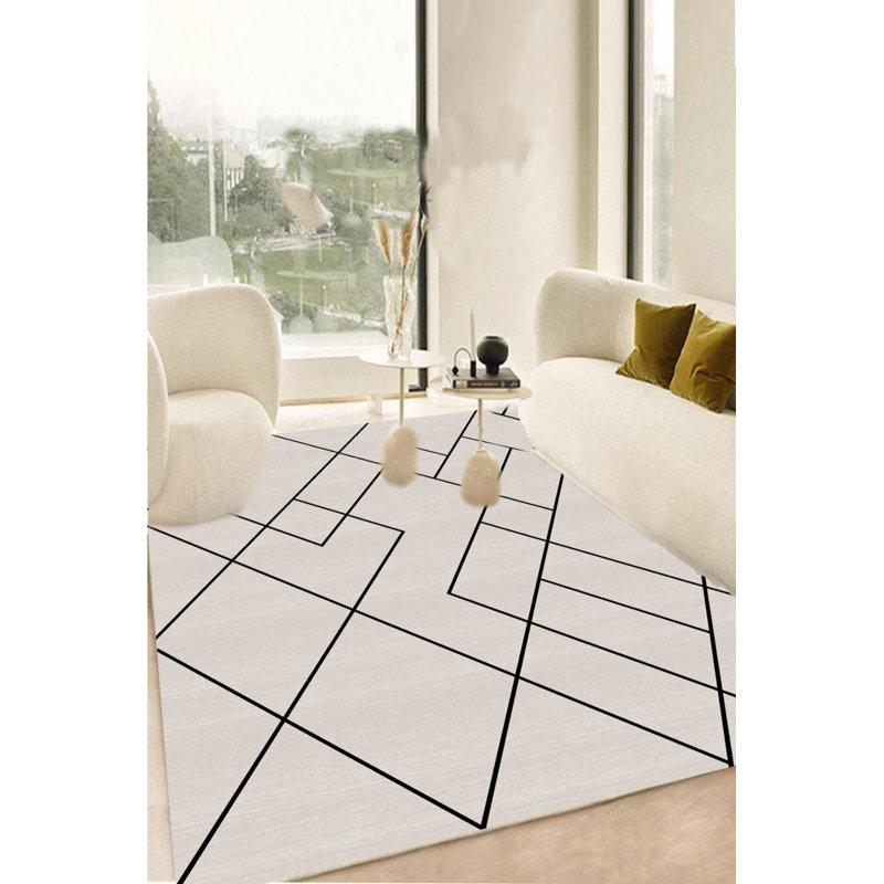 Tapis intérieur / extérieur en coton / polyester tissé à la machine Camfort, Rond 3 pi 3 po
