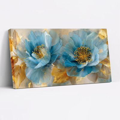 Ensemble de 1 tableau sur toile tendue représentant des coquelicots avec des accents