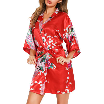 Ceres Satin Above Knee Bathrobe