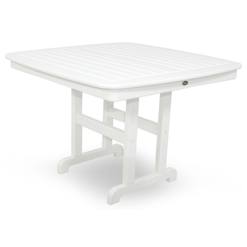 TREX Outdoors Yacht Club Dining Table, Classic White, 44"