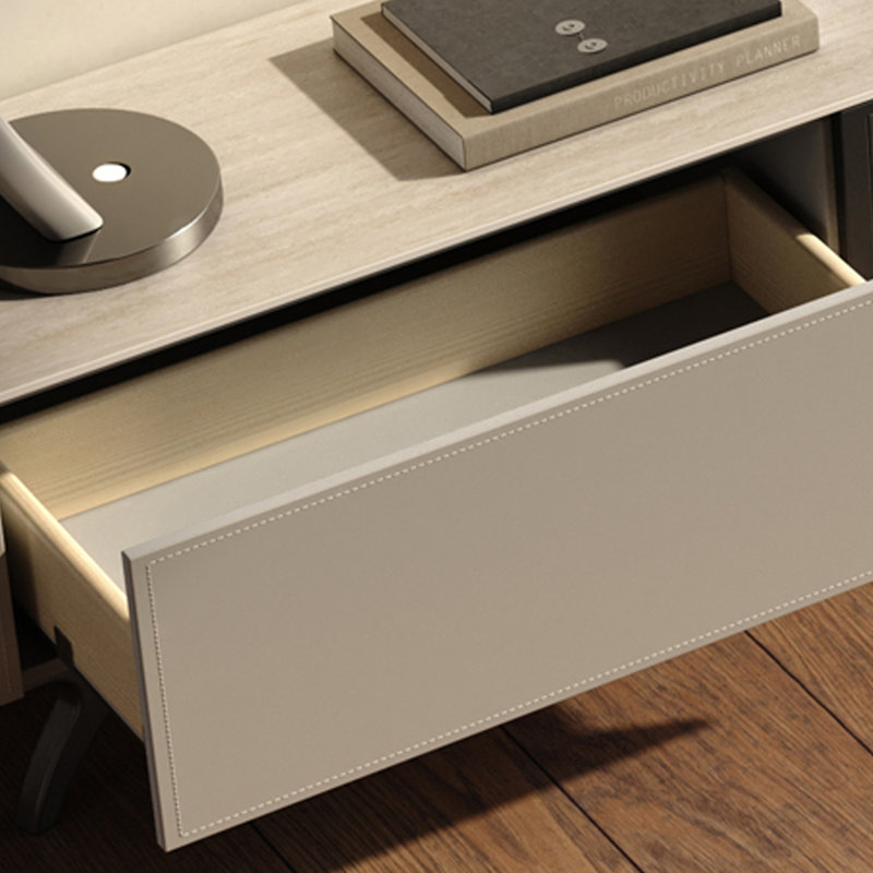Foyer en bois manufacturé beige, Beige, H 17,72 po x l 94,49 po x P 15,75 po