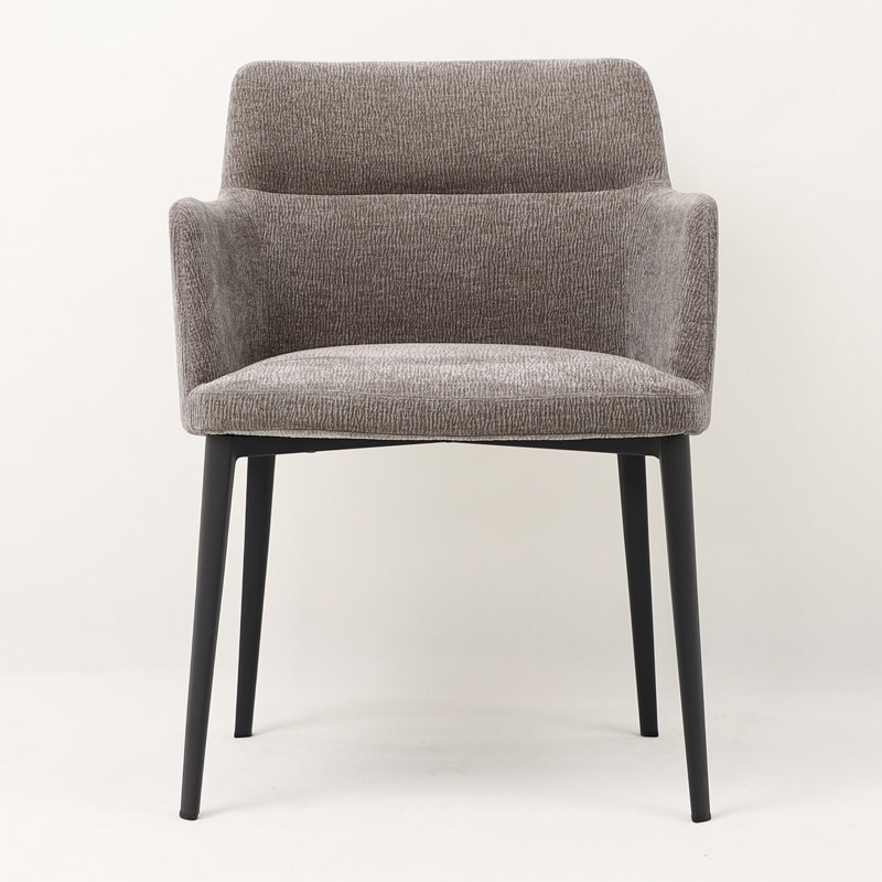 Jahnke Earle Upholstered Dining Arm Chair, Greige
