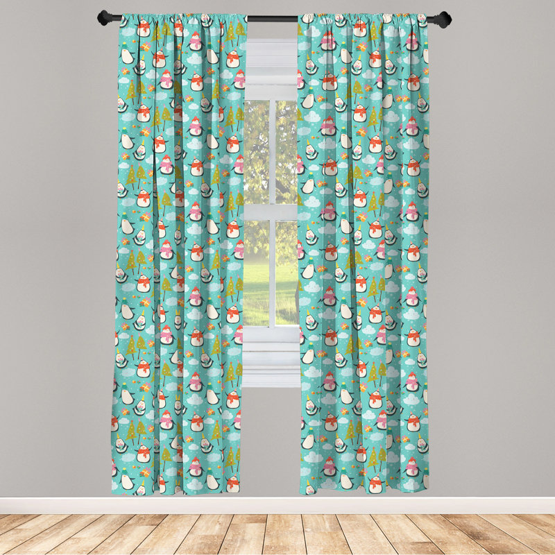 Semi-Sheer Rod Pocket Curtain Panels, 28" x 63"