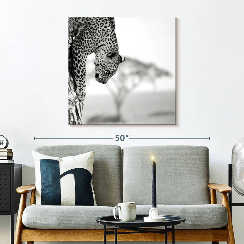 Crowle Leopard Descent, 30" H x 30" W