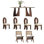 Household solid wood dining table sets