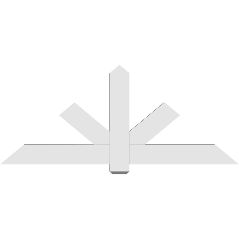 Support de pignon en PVC de qualité architecturale Kennewick, H 30 po x l 72 po (pas: 10/12), P 2 po x F 6 po