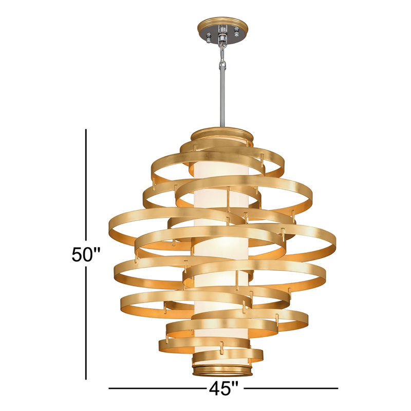 Vertigo 6-Light Unique / Statement Geometric Chandelier