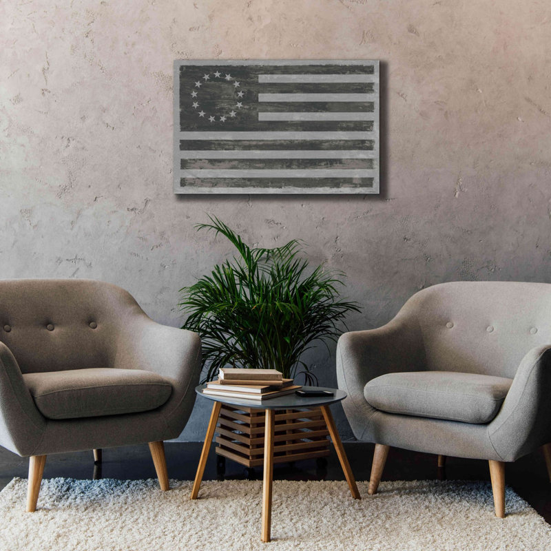 «Slate American Flag» par Sue Schlabach, estampe numérique sur toile, L 40 po x H 26 po