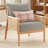 Braided Wooden Upholstered Armchair-118736655