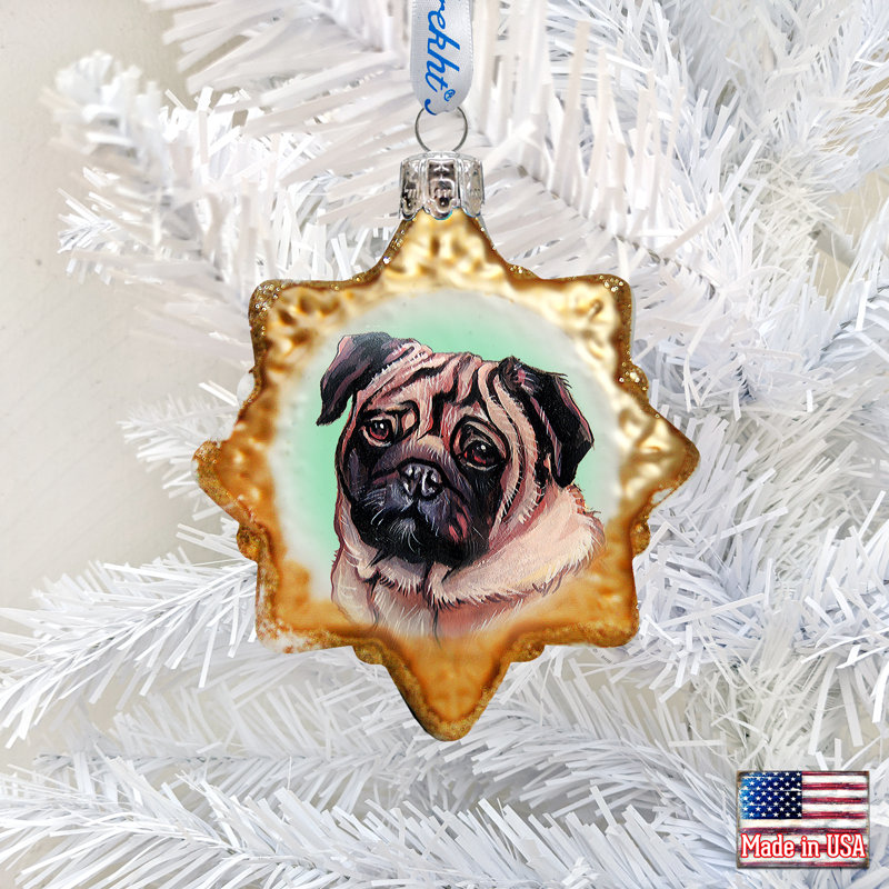 3'' Glass Holiday Shaped Ornament