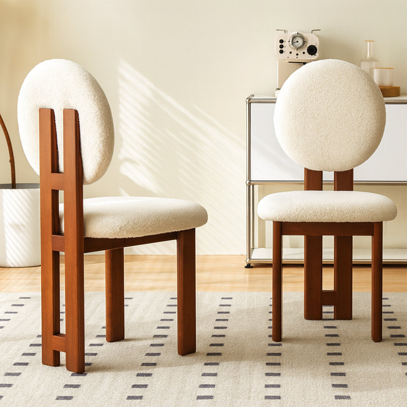 Solid Wood Dining Chair Side Chair (set Of 4) - No Assembly Required, Brown Wood, 4