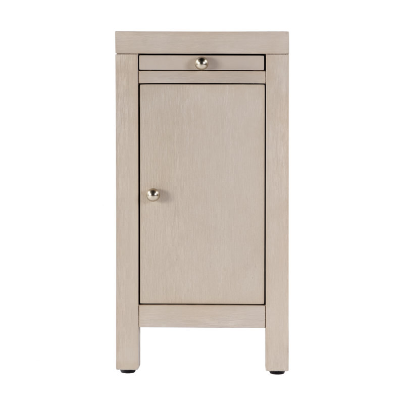 Celine Storage End Table, Antique Taupe