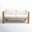 Causeuse en teck de 59 po de large avec coussins Sunbrella Sonoma-545296534