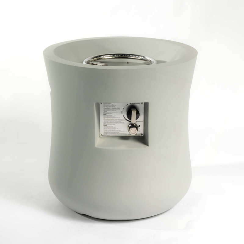 Table d'extérieur pour foyer d'extérieur au propane, base compacte profilée moderne de 20 pouces, base en graphite avec couvercle imperméable, pierres de lave gratuites
