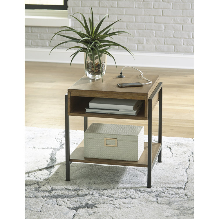 Fridley End Table and Built-In Outlets