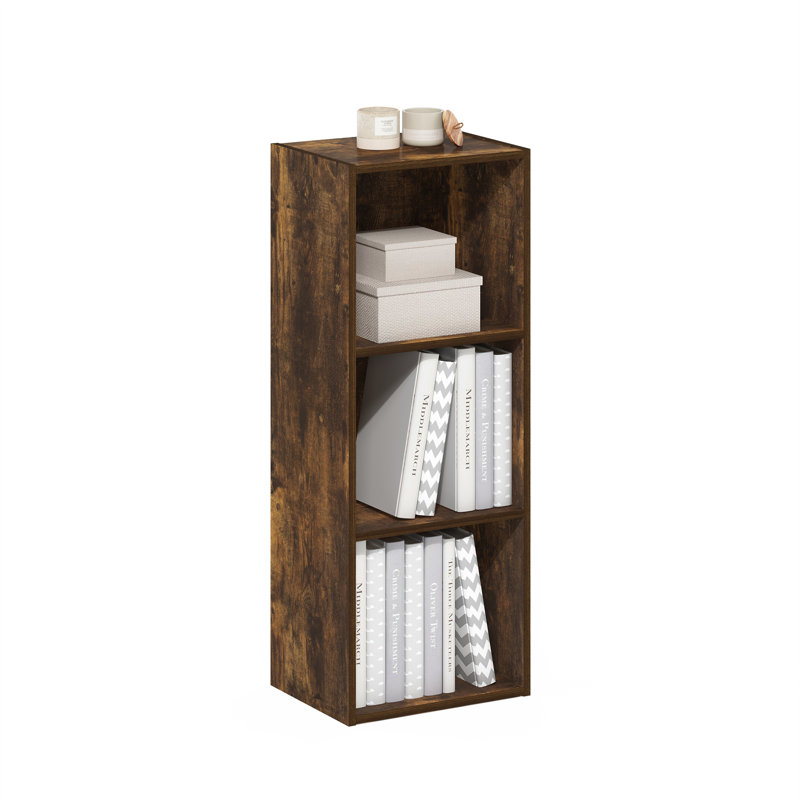 Bessan Bookcase, (3 Shelves) 32" H x 12" W x 10" D, Amber Pine