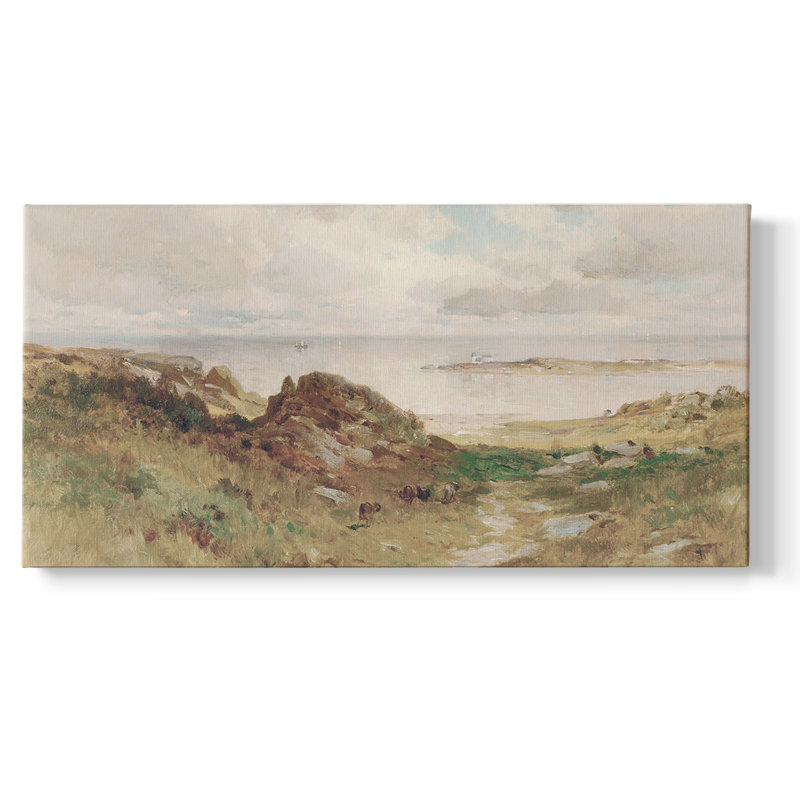 Paysage, série DC DCXIV, toile tendue avec châssis, prête à être accrochée, H 25 po x l 49 po, Doré
