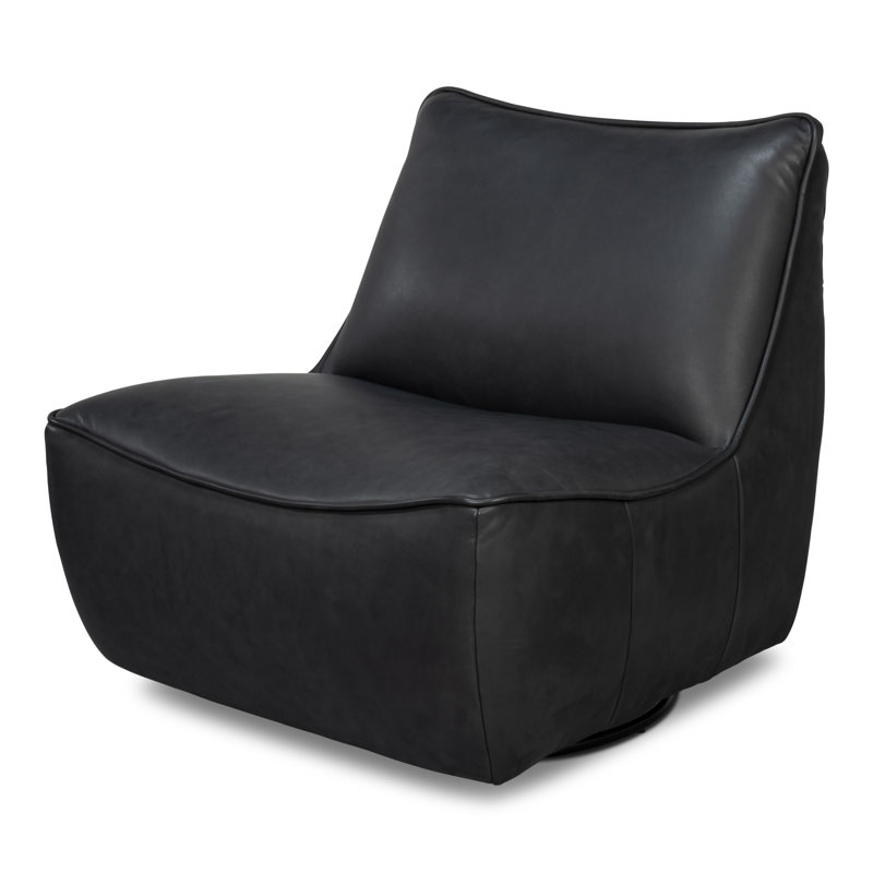 Kennett Swivel Armless Chair, Santoni Black