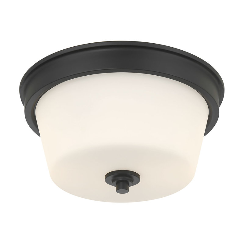 Plafonnier encastré 2 lumières Strayhan, Noir mat