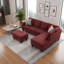 Canapé modulaire rembourré réversible avec repose-pieds-133070998-133070999