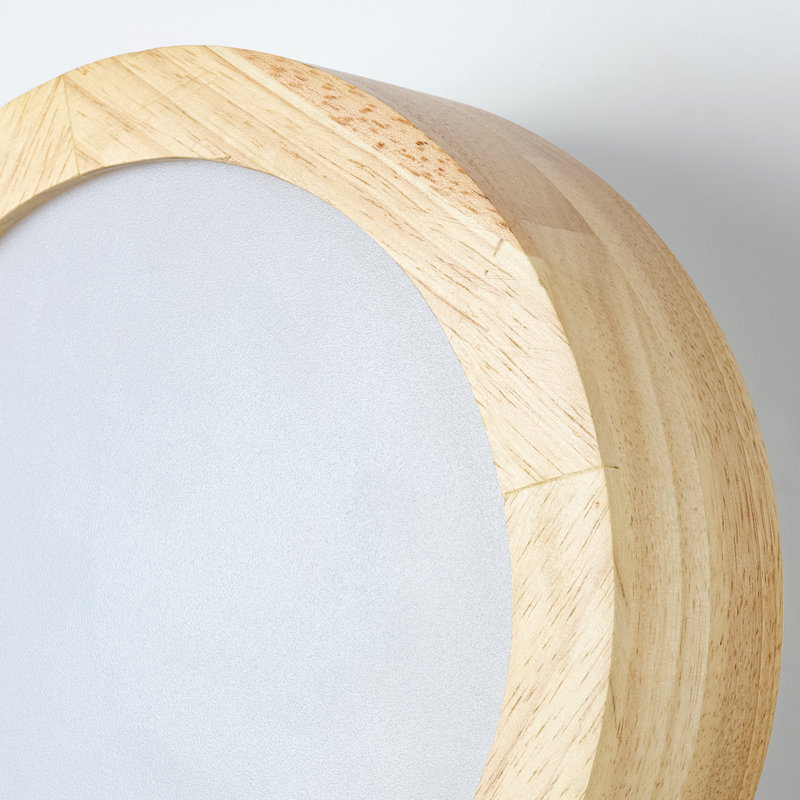 Adalat 1- Light Round LED Dimmable Wall Sconce, Walnut