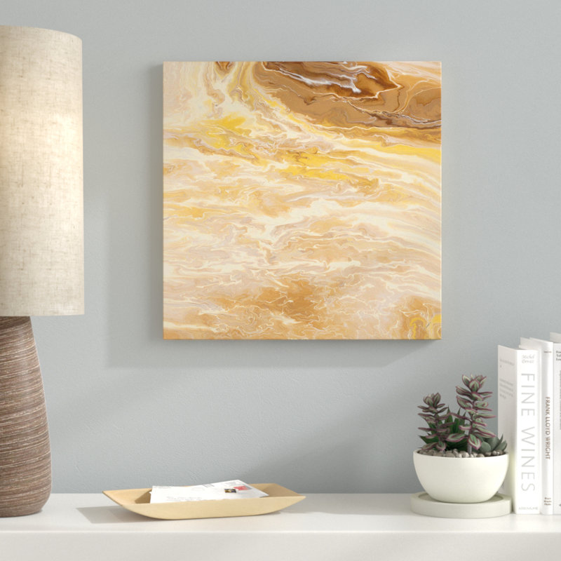 «Oasis», reproduction de peinture acrylique, H 28 po x l 28 po x P 1,5 po, Toile tendue