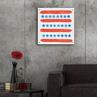 'Patriotic Pattern' by Erin Clark Acrylic Glass Wall Art